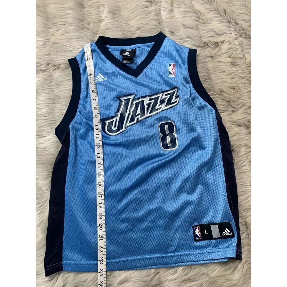 ADIDAS NBA Utah Jazz Jersey Youth Large Blue Sleeveless #8 Williams